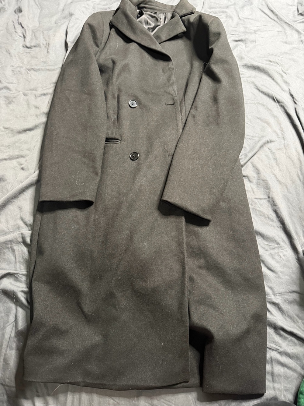 Women's Double-Breasted Trench Coat in Black